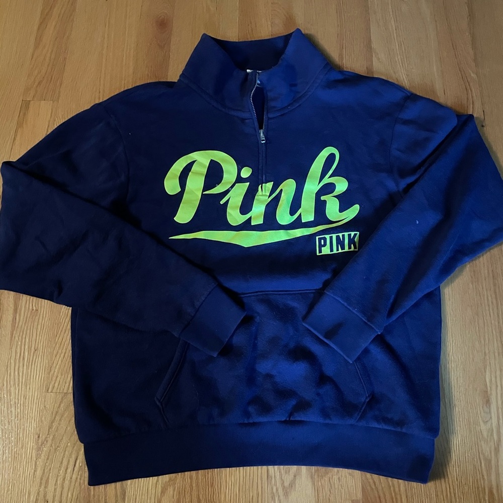 PINK 3/4 zip sweatshirt